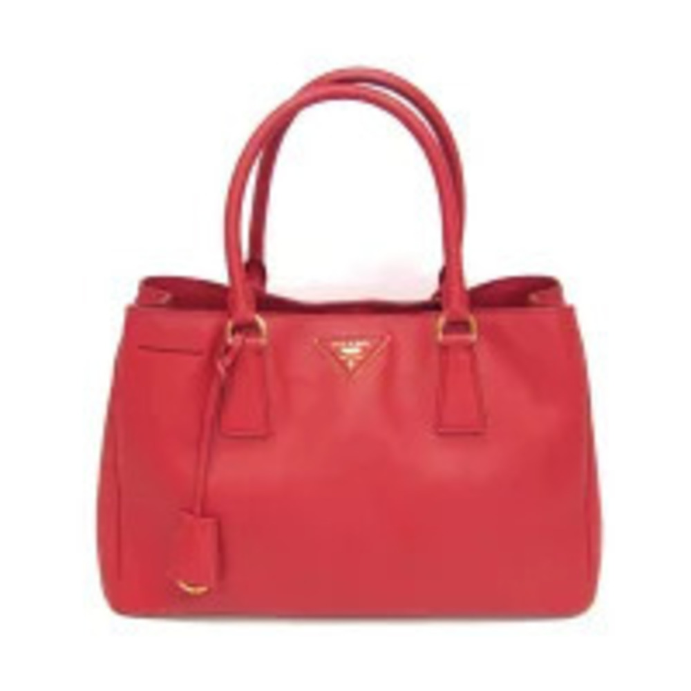 Prada Saffiano Galleria Leather Fuoco 2Way Shoulder Bag Red